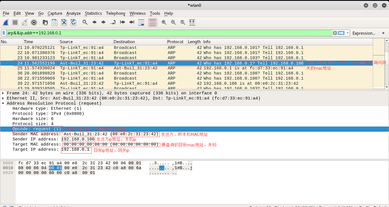 arp协议分析&python编程实现arp欺骗抓图片
