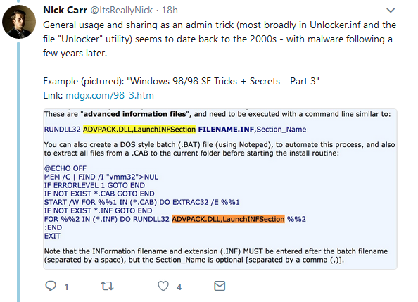 利用INF Script下载执行技术来进行绕过,免杀和持久化 - 作者:DigApis 利用INF Script下载执行技术来进行绕过,免杀和持久化 - 作者:DigApis