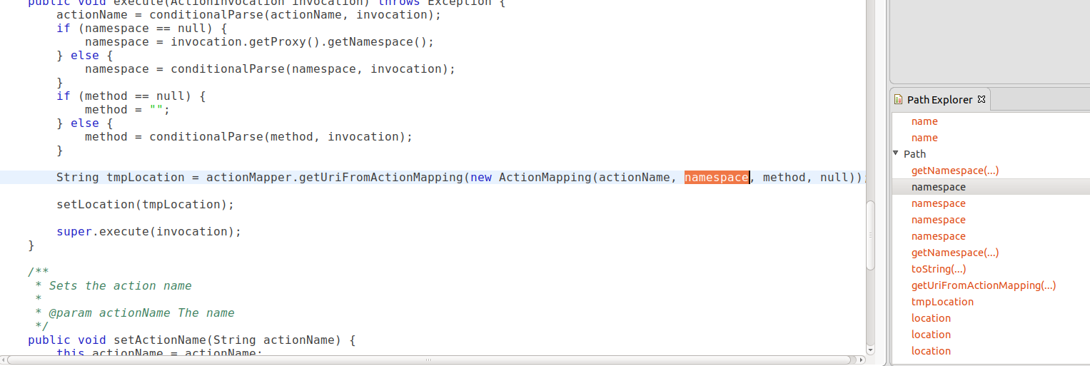 ServletActionRedirectResult.java中的源代码