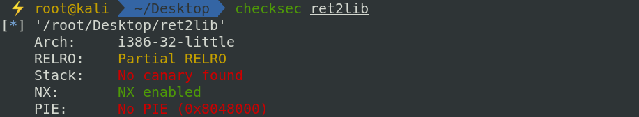checksec查看安全防护