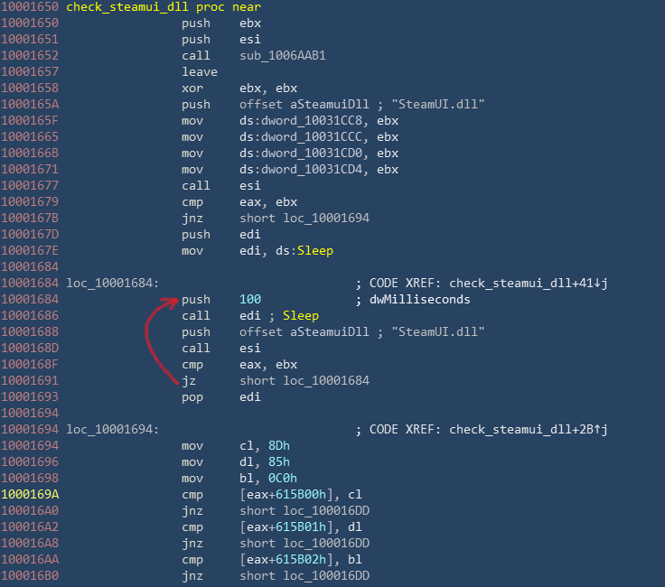 循环检测SteamUI.dll