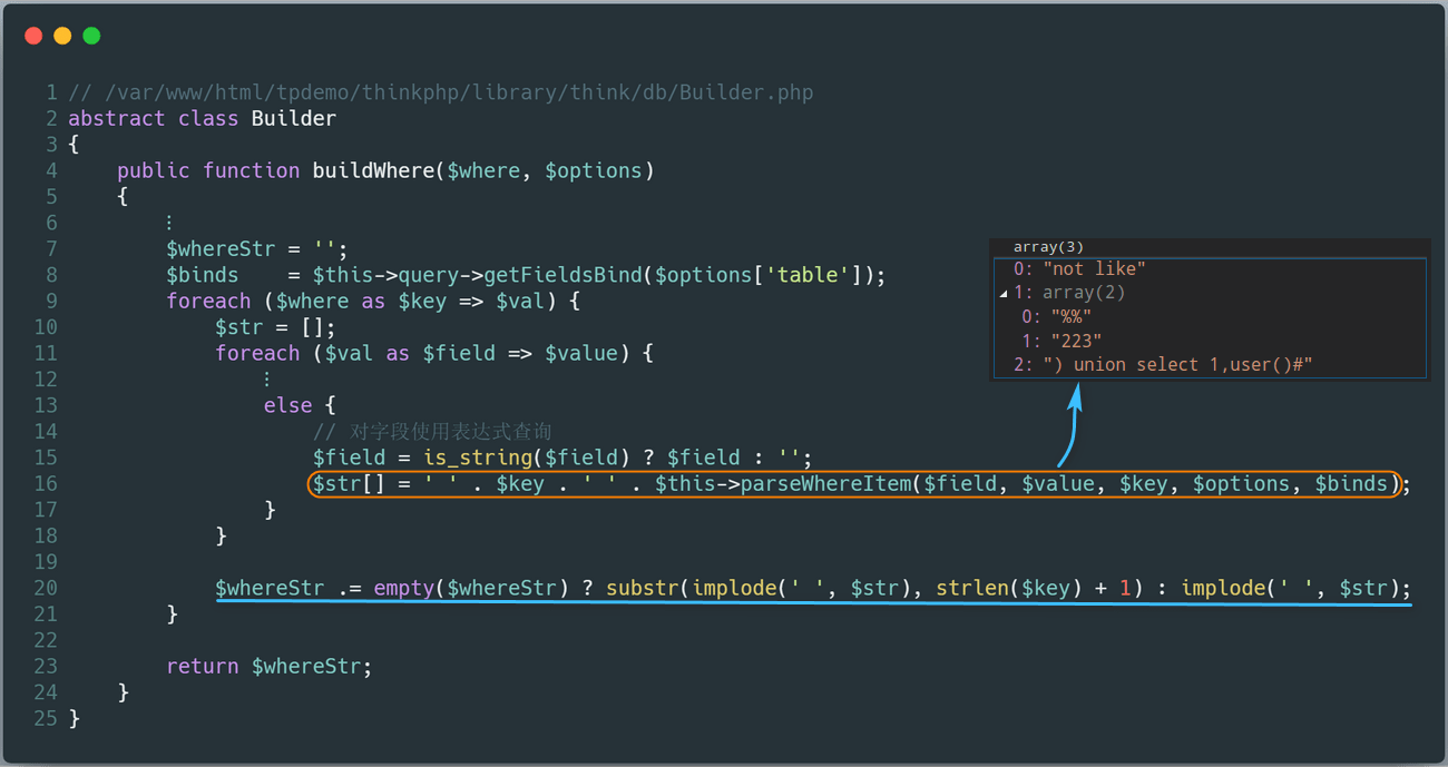 ThinkPHP5漏洞分析之SQL注入(四) - 作者:Setup ThinkPHP5漏洞分析之SQL注入(四) - 作者:Setup