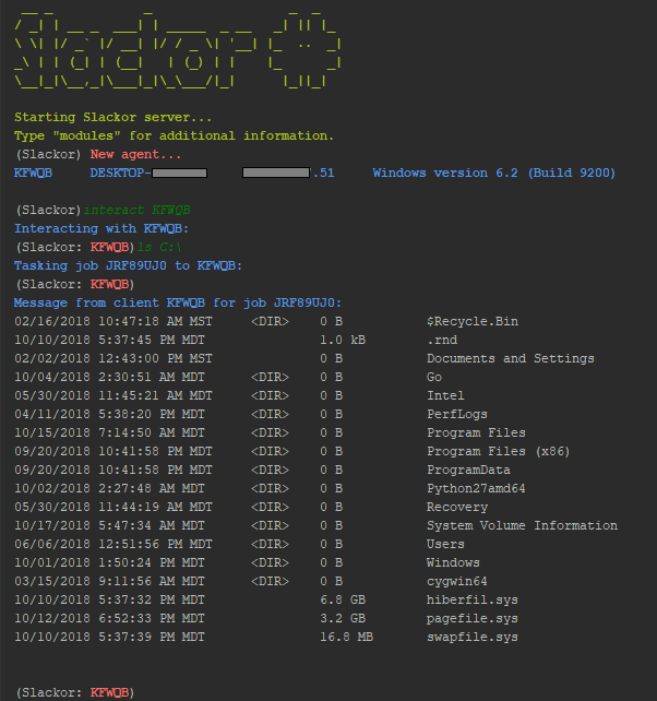 Slackor：Go语言写的一款C&C服务器 - 作者:周大涛-安全小百科
