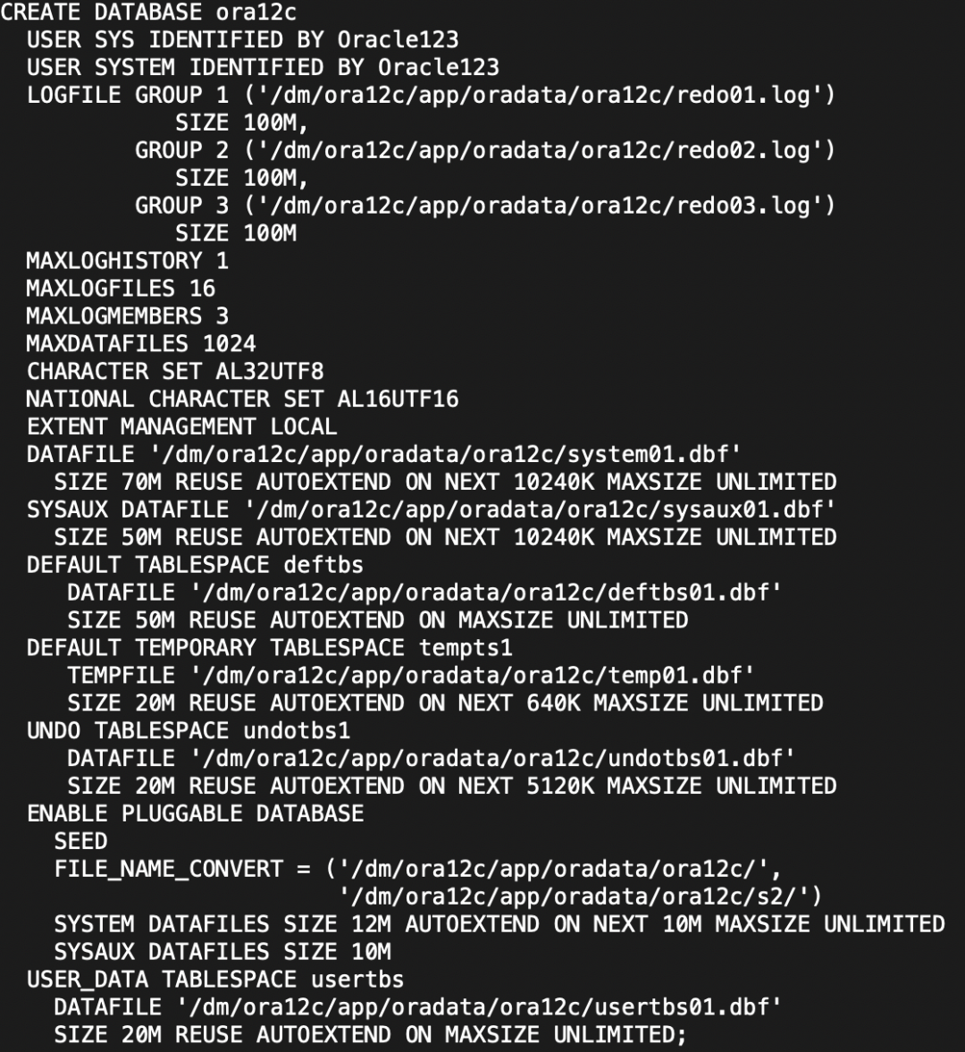 运维日记|语句创建oracle 12c cdb实例 - 作者:database 运维日记|语句创建oracle 12c cdb实例 - 作者:database