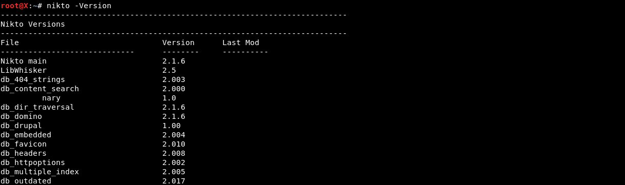 Nikto - 作者:LXNSEC Nikto - 作者:LXNSEC