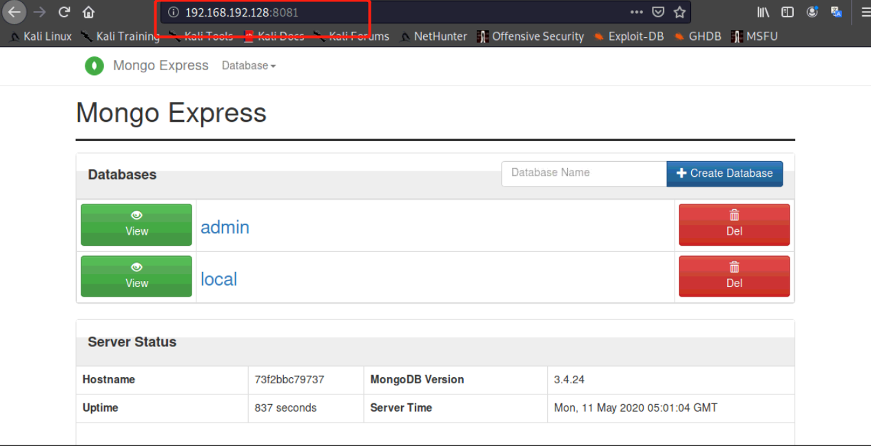 MongoDB mongo-express远程代码执行(CVE-2019-10758) - 作者:whhbtl MongoDB mongo-express远程代码执行(CVE-2019-10758) - 作者:whhbtl