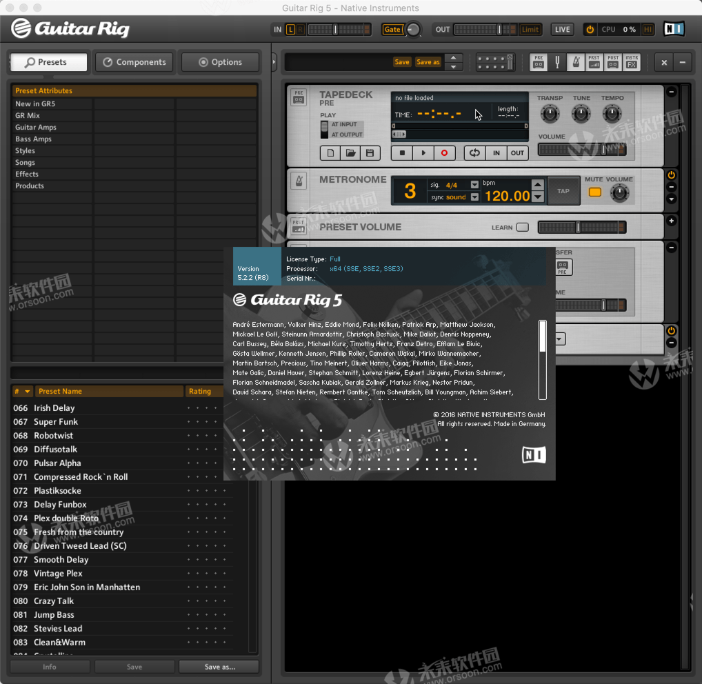 Guitar Rig 5 for mac(逼真模拟电吉他软件效果器) - 作者:mac仙女棒-安全小百科