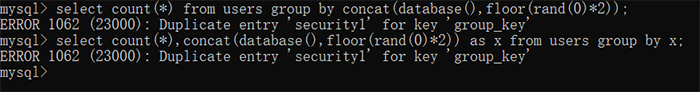 关于floor()报错注入,你真的懂了吗? - 作者:酒仙桥六号部队 关于floor()报错注入,你真的懂了吗? - 作者:酒仙桥六号部队