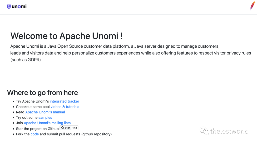 CVE -2020-13942 (Apache Unomi 远程代码执行漏洞)复现 - 作者:thelostworld CVE -2020-13942 (Apache Unomi 远程代码执行漏洞)复现 - 作者:thelostworld