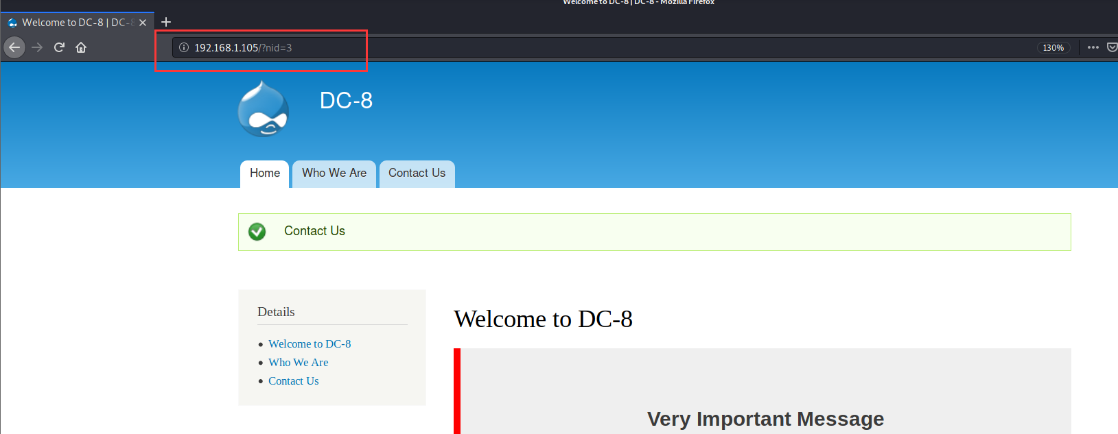 Vulnhub DC-8 - 作者:WAFmax Vulnhub DC-8 - 作者:WAFmax