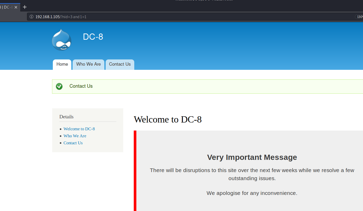 Vulnhub DC-8 - 作者:WAFmax Vulnhub DC-8 - 作者:WAFmax