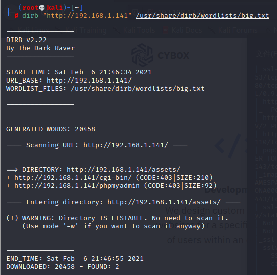 cybox:1.1靶机练习 - 作者:compactdisk cybox:1.1靶机练习 - 作者:compactdisk