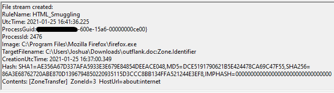 使用Sysmon和Zone.Identifier文件检测HTML走私攻击 - 作者:周大涛 使用Sysmon和Zone.Identifier文件检测HTML走私攻击 - 作者:周大涛