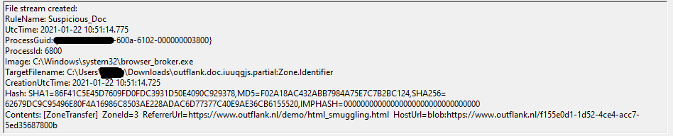 使用Sysmon和Zone.Identifier文件检测HTML走私攻击 - 作者:周大涛 使用Sysmon和Zone.Identifier文件检测HTML走私攻击 - 作者:周大涛