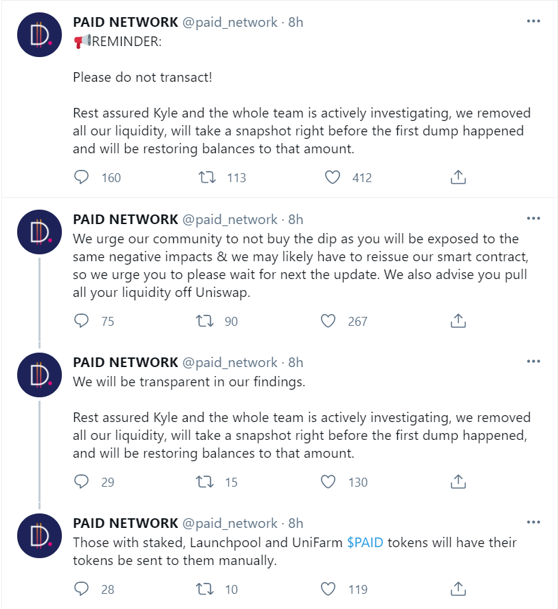 铸币疑云 —— Paid Network 被盗细节分析 - 作者:SlowMist慢雾科技-安全小百科