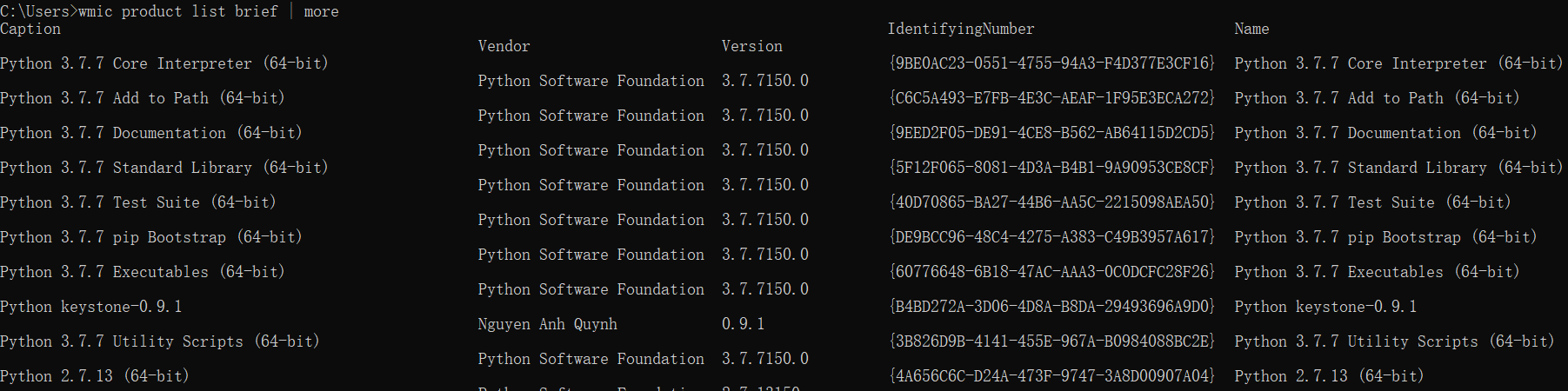 WMIC详解 - 作者:mengmeng1-安全小百科