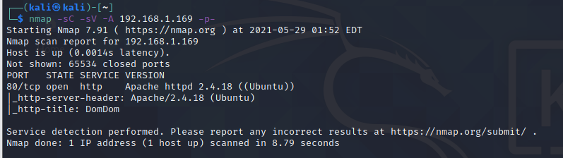 Vulnhub domdom - 作者:Jamin10-安全小百科