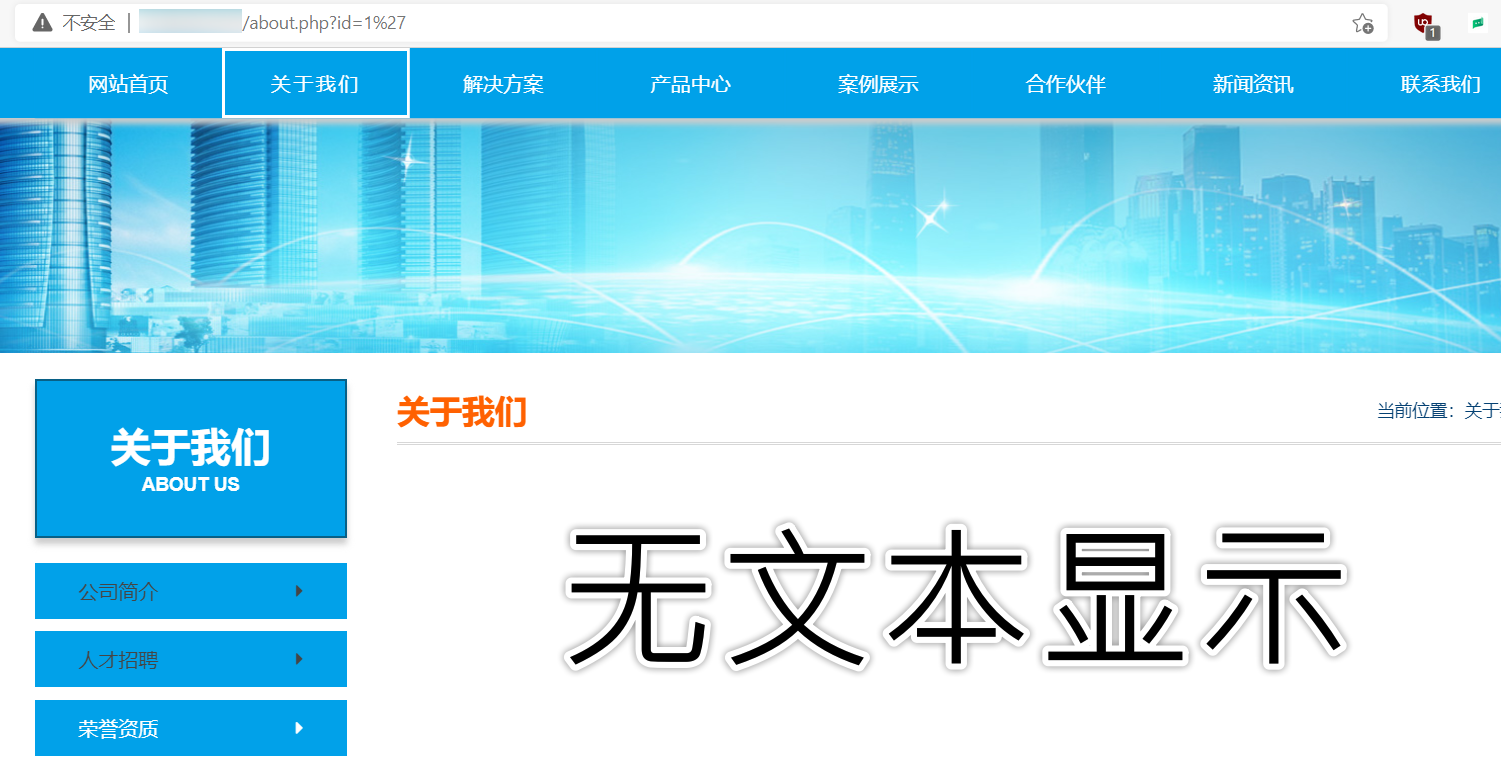 记某公司前台SQL注入漏洞 - 作者:dgz123456 记某公司前台SQL注入漏洞 - 作者:dgz123456