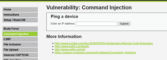 DVWA  Command Injection 命令注入全等级分析与实践 - 作者:wakemeup-安全小百科
