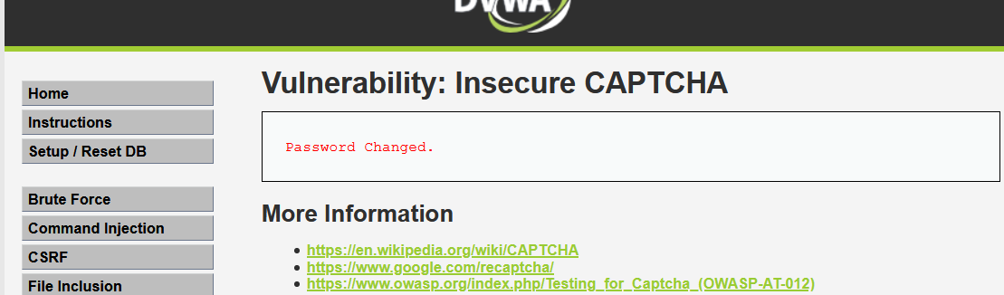 DVWA Insecure CAPTCHA 不安全的验证码全等级分析与实践 - 作者:wakemeup DVWA Insecure CAPTCHA 不安全的验证码全等级分析与实践 - 作者:wakemeup