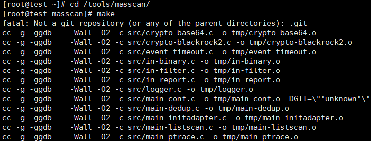 centos7上masscan的搭建 - 作者:xyphh36 centos7上masscan的搭建 - 作者:xyphh36