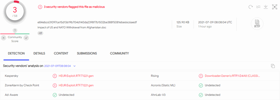 疑似南亚APT组织Donot利用阿富汗撤军影响为诱饵的攻击活动分析 - 作者:奇安信威胁情报中心-安全小百科