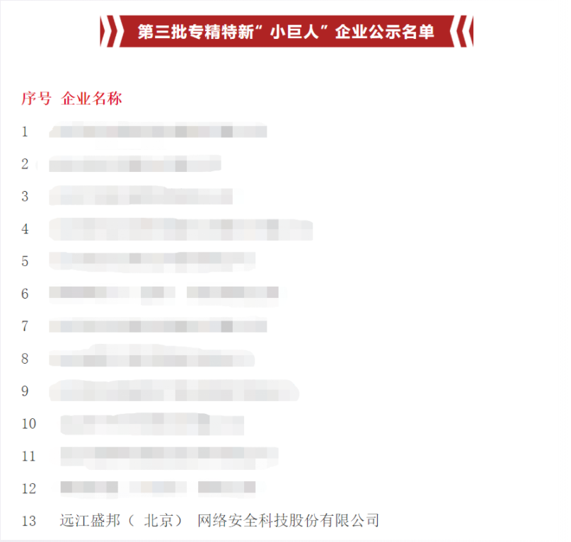 载誉前行 | 盛邦安全入选国家级专精特新“小巨人”企业名单 - 作者:WebRAY-安全小百科