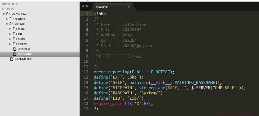 代码审计之QCMS 3.0 代码审计之QCMS 3.0
