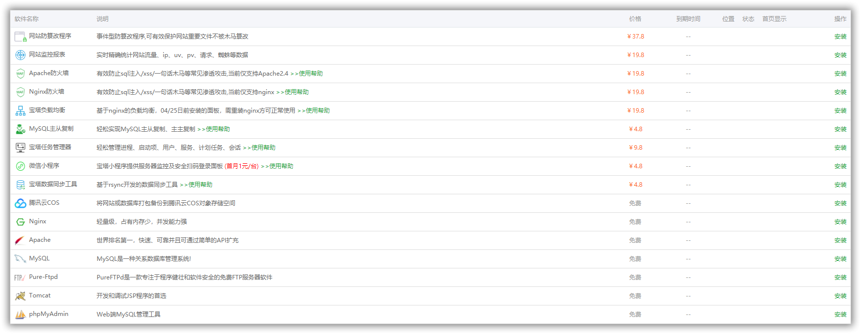 Linux VPS安装5.9宝塔面板并免费升级到专业版 Linux VPS安装5.9宝塔面板并免费升级到专业版