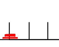 汉诺塔 - 两个盘子