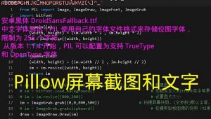 Pillow 屏幕截图和文字-安全小百科