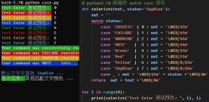 python3.10 新增的 match case 语句,方便输出彩色文本信息-安全小百科